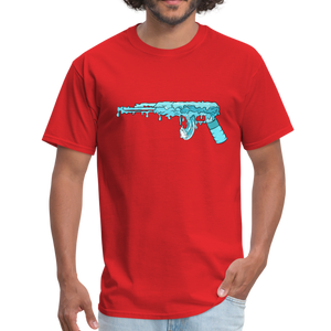 Wave Rifle T-Shirt (Make Waves Not War) - red