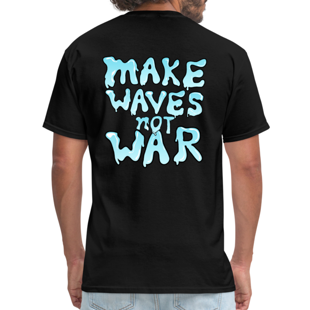 Wave Rifle T-Shirt (Make Waves Not War) - black