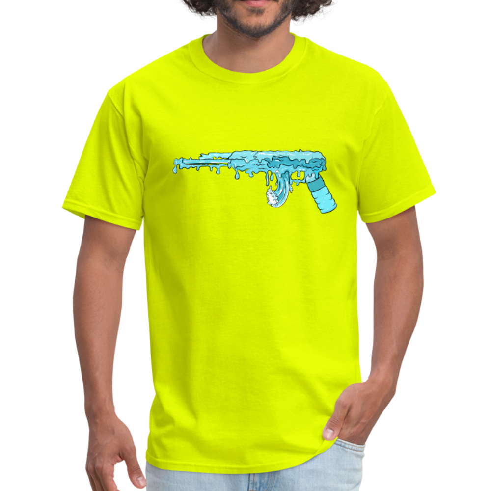 Wave Rifle T-Shirt (Make Waves Not War) - safety green