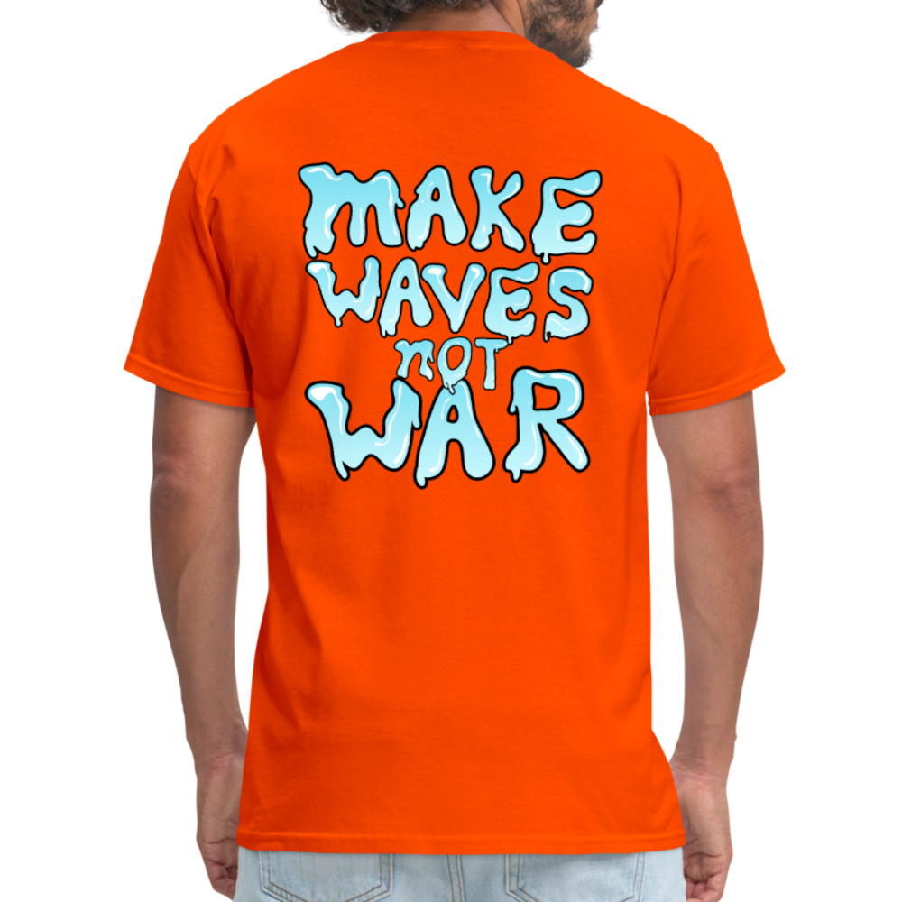 Wave Rifle T-Shirt (Make Waves Not War) - orange